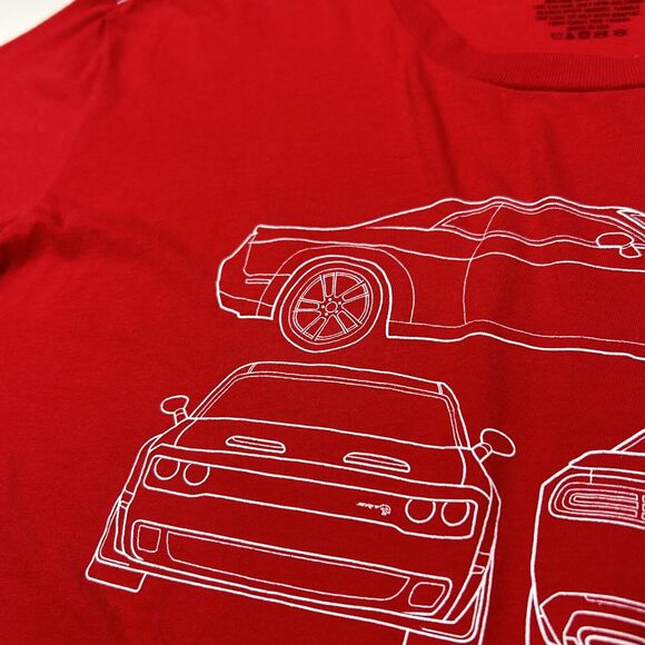 Dodge Charger SRT Shirt Adult Large Red Auto Racing Cars American Men - Picture 6 of 12